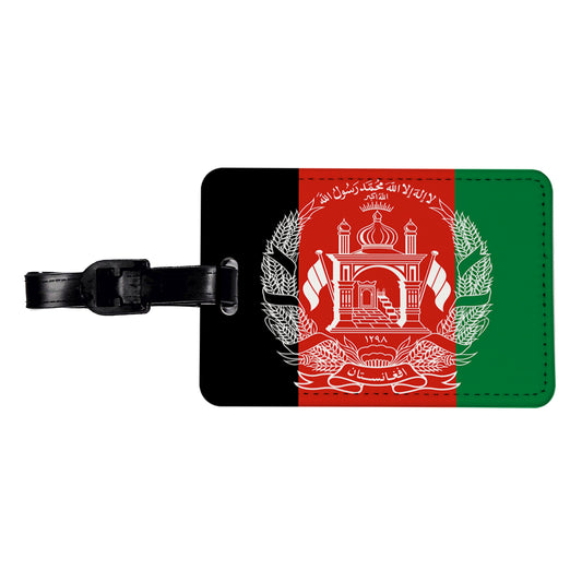 Afghanistan Country Flag Travel Faux Leather Luggage Tag