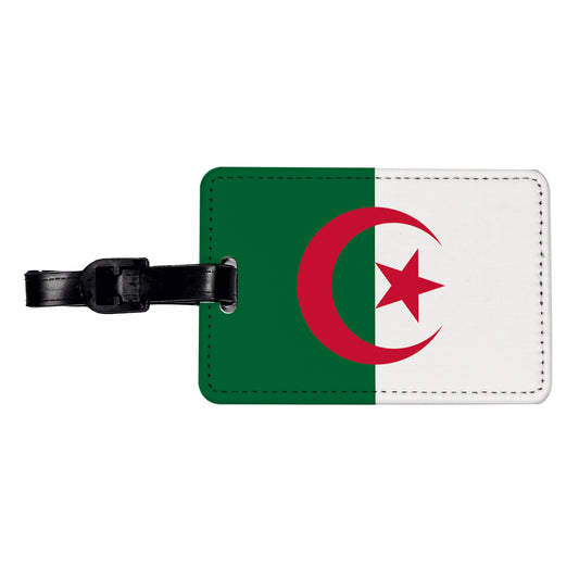 Algeria Country Flag Travel Faux Leather Luggage Tag