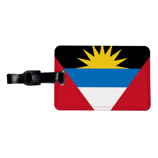 Antigua and Barbuda Country Flag Travel Faux Leather Luggage Tag
