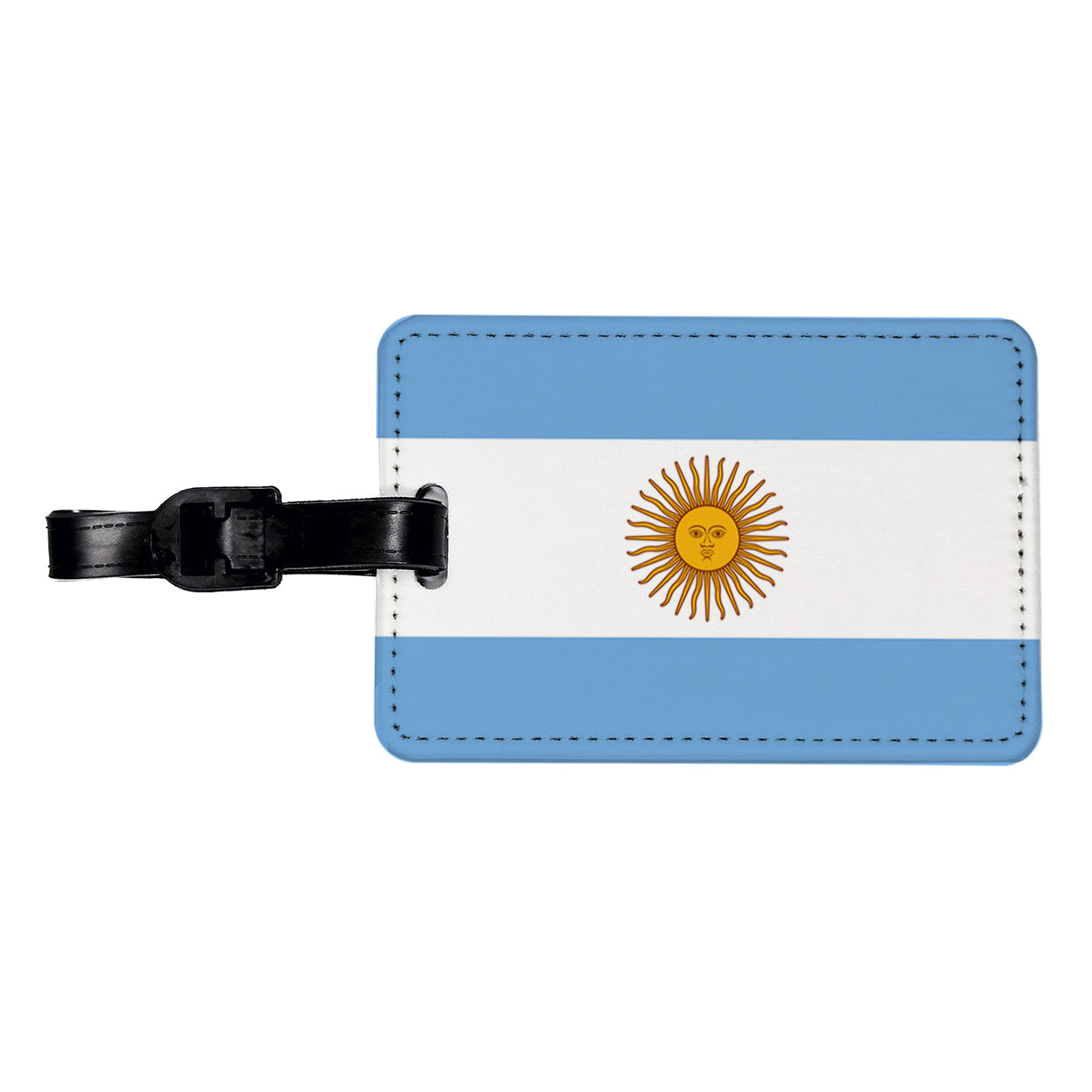 Argentina Country Flag Travel Faux Leather Luggage Tag