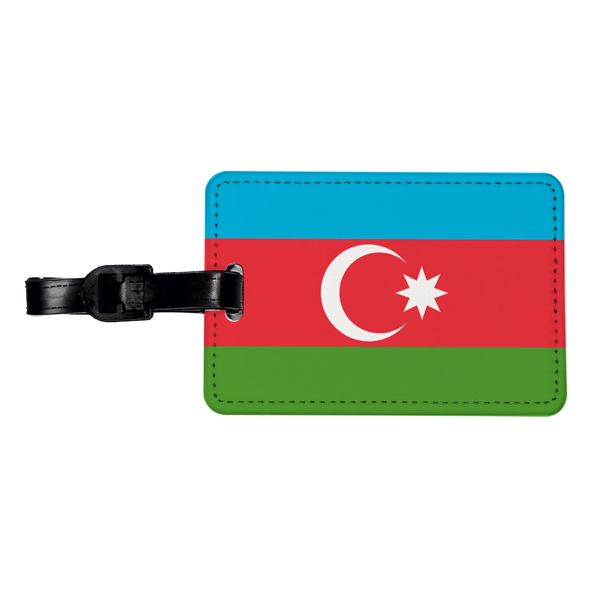 Azerbaijan Country Flag Travel Faux Leather Luggage Tag