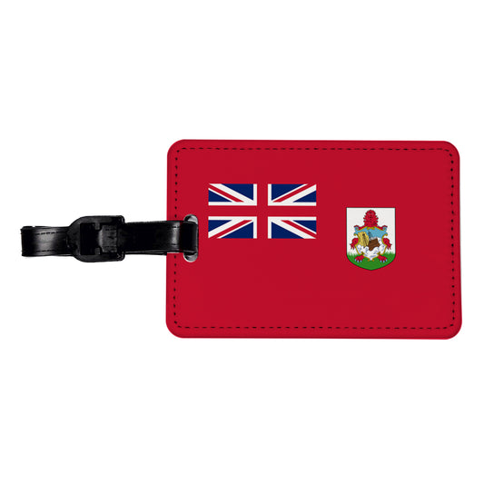 Bermuda Country Flag Travel Faux Leather Luggage Tag