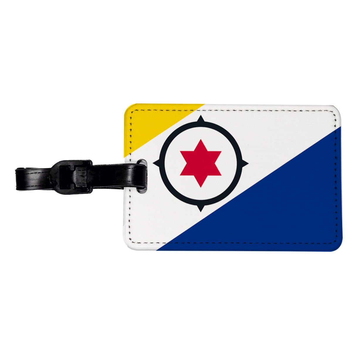 Bonaire, Sint Eustatius and Saba Country Flag Travel Faux Leather Luggage Tag