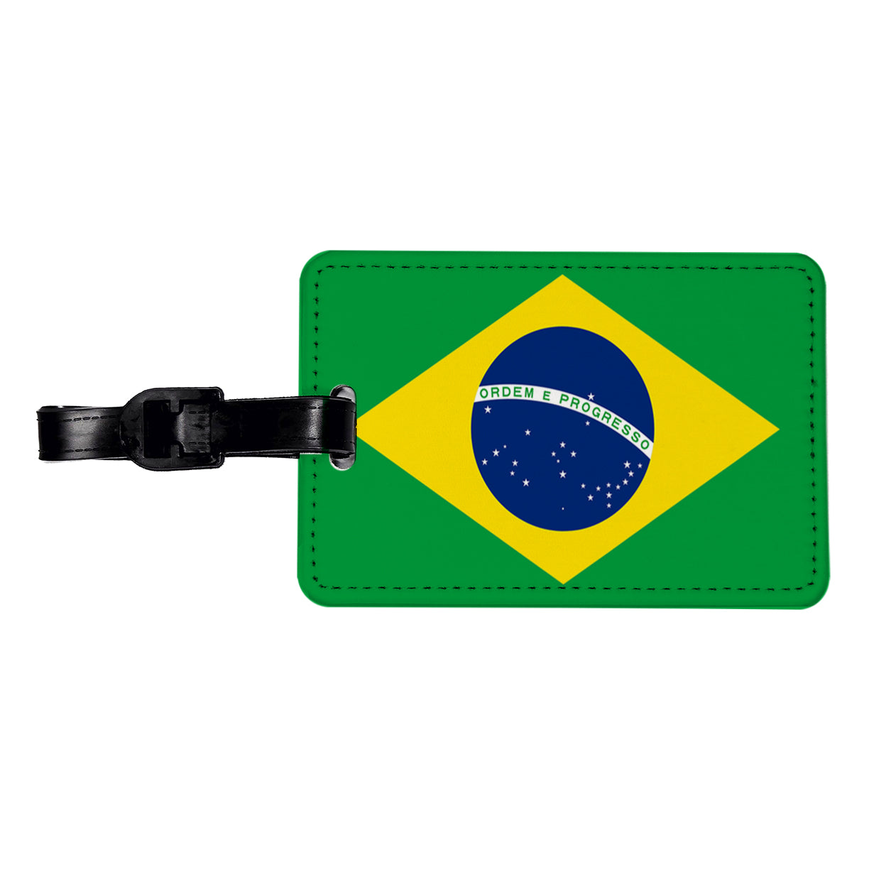 Brazil Country Flag Travel Faux Leather Luggage Tag