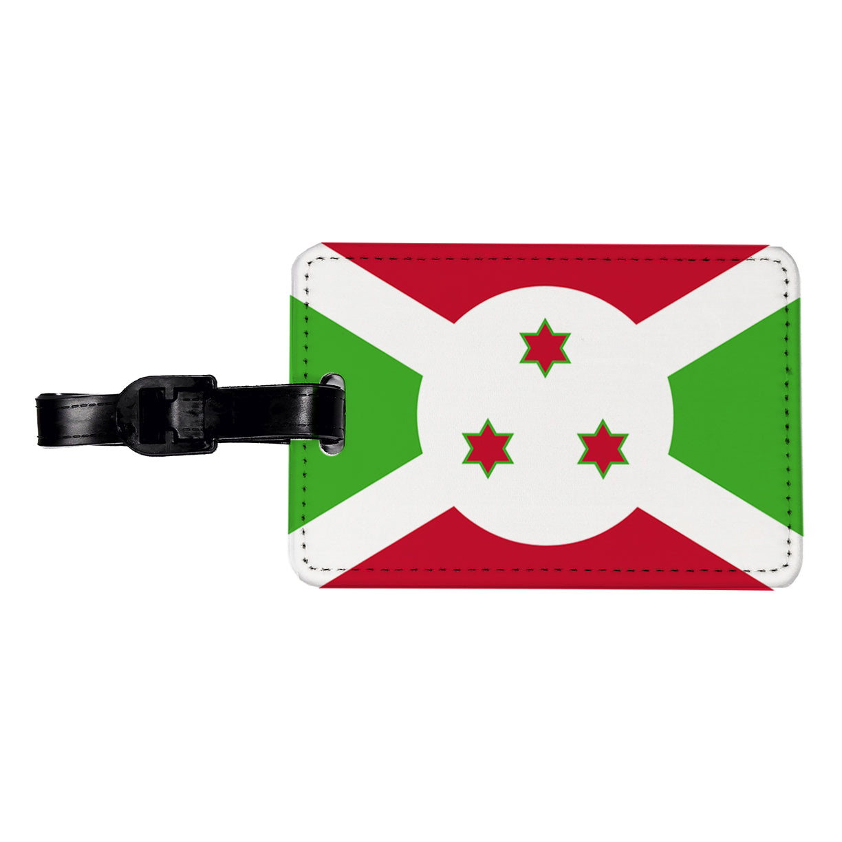 Burundi Country Flag Travel Faux Leather Luggage Tag
