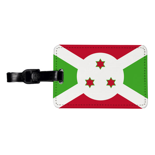 Burundi Country Flag Travel Faux Leather Luggage Tag