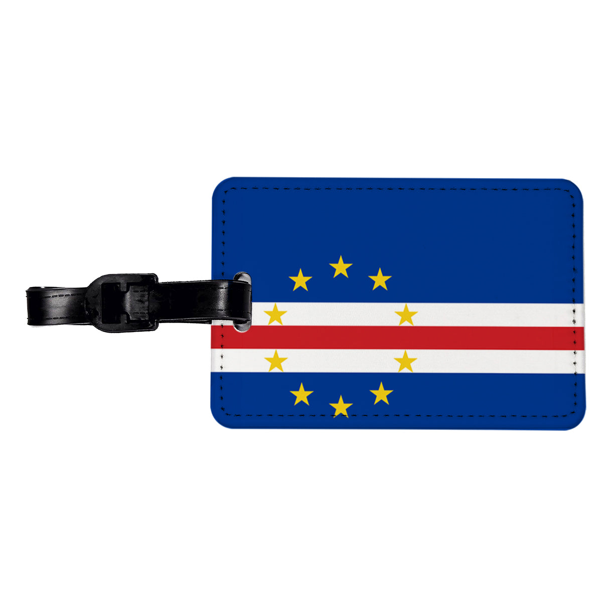 Cabo Verde Country Flag Travel Faux Leather Luggage Tag