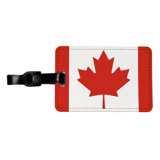 Canada Country Flag Travel Faux Leather Luggage Tag