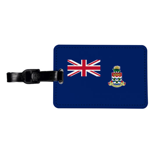 Cayman Islands Country Flag Travel Faux Leather Luggage Tag