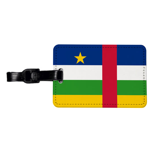 Central African Republic Country Flag Travel Faux Leather Luggage Tag