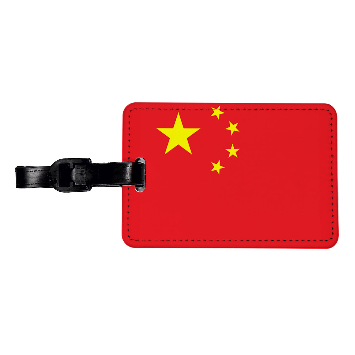 China Country Flag Travel Faux Leather Luggage Tag