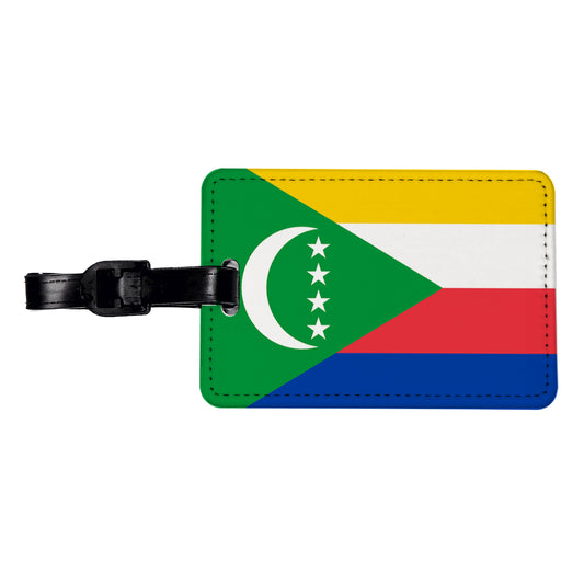Comoros Country Flag Travel Faux Leather Luggage Tag