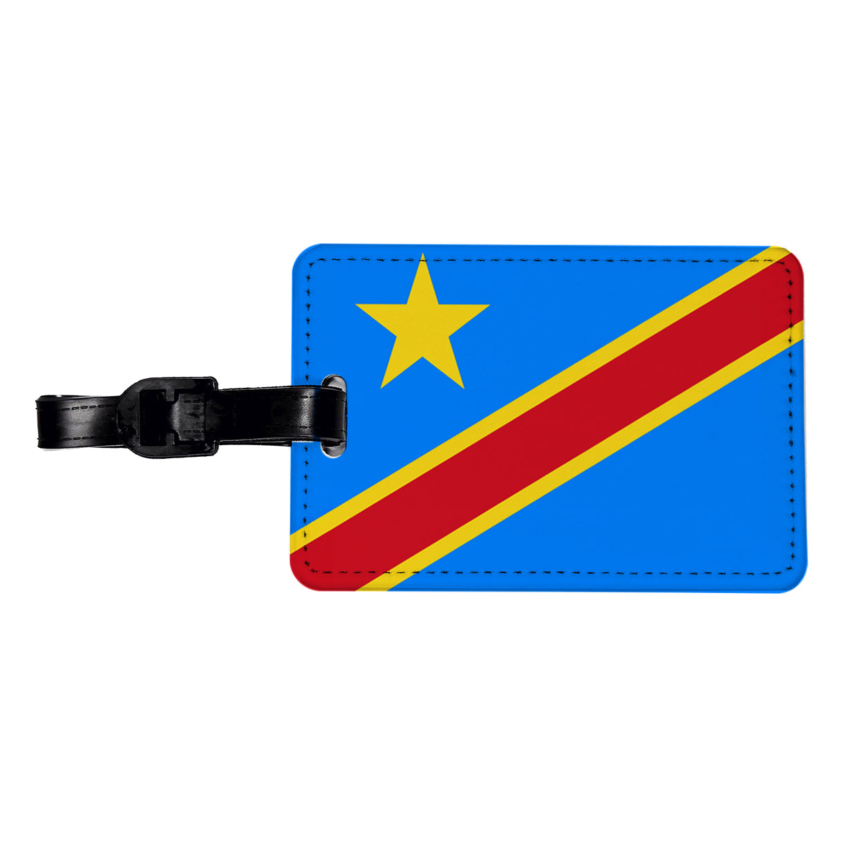 Congo (the Democratic Republic of the) Country Flag Travel Faux Leather Luggage Tag