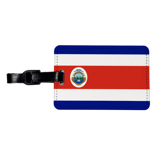 Costa Rica Country Flag Travel Faux Leather Luggage Tag