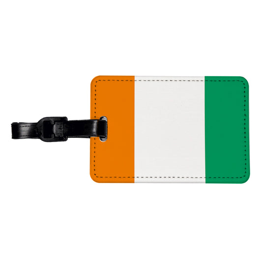 Côte d'Ivoire Country Flag Travel Faux Leather Luggage Tag