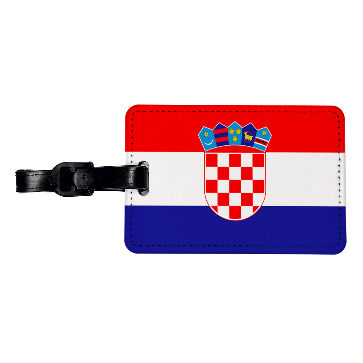 Croatia Country Flag Travel Faux Leather Luggage Tag