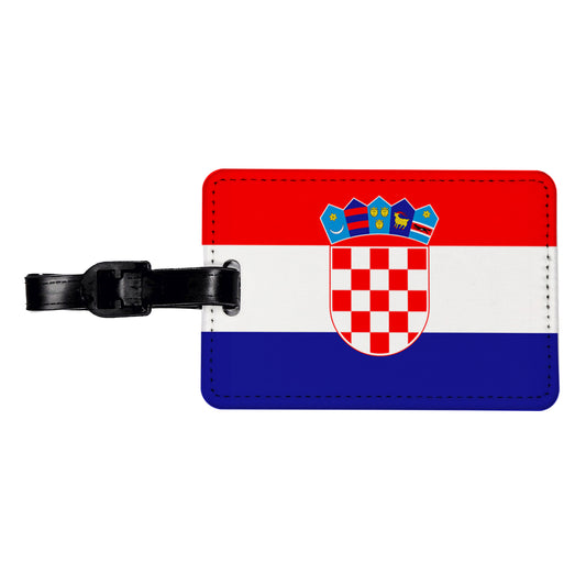 Croatia Country Flag Travel Faux Leather Luggage Tag