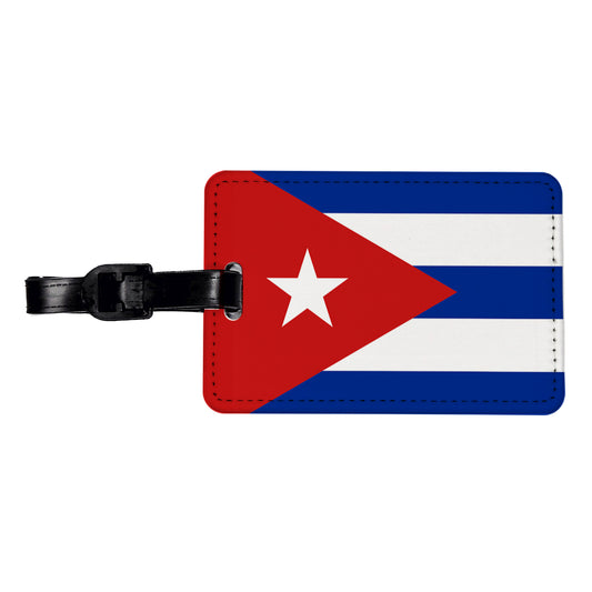 Cuba Country Flag Travel Faux Leather Luggage Tag