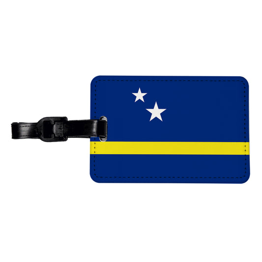 Curaçao Country Flag Travel Faux Leather Luggage Tag