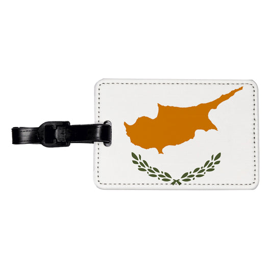 Cyprus Country Flag Travel Faux Leather Luggage Tag