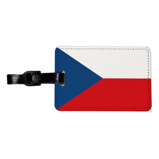 Czechia Country Flag Travel Faux Leather Luggage Tag