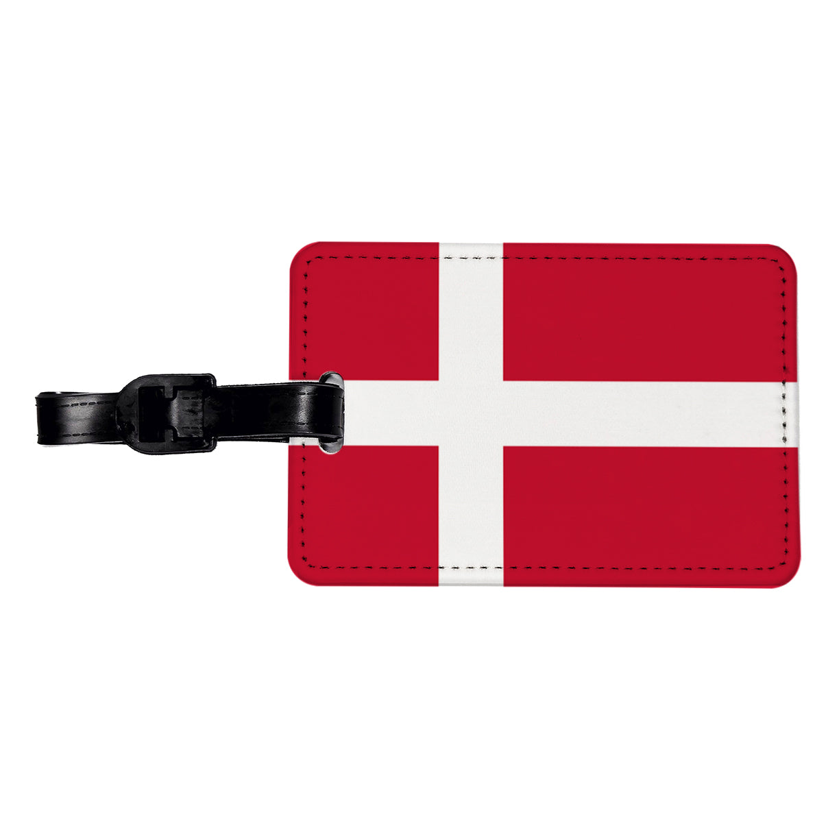 Denmark Country Flag Travel Faux Leather Luggage Tag