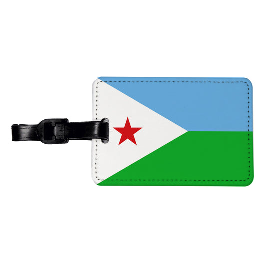 Djibouti Country Flag Travel Faux Leather Luggage Tag