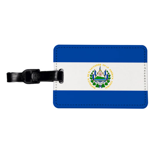 El Salvador Country Flag Travel Faux Leather Luggage Tag