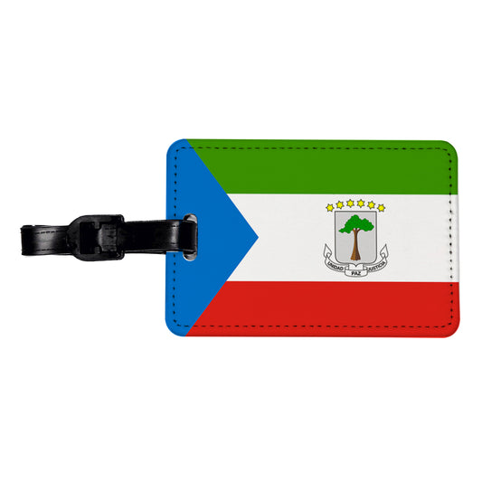 Equatorial Guinea Country Flag Travel Faux Leather Luggage Tag
