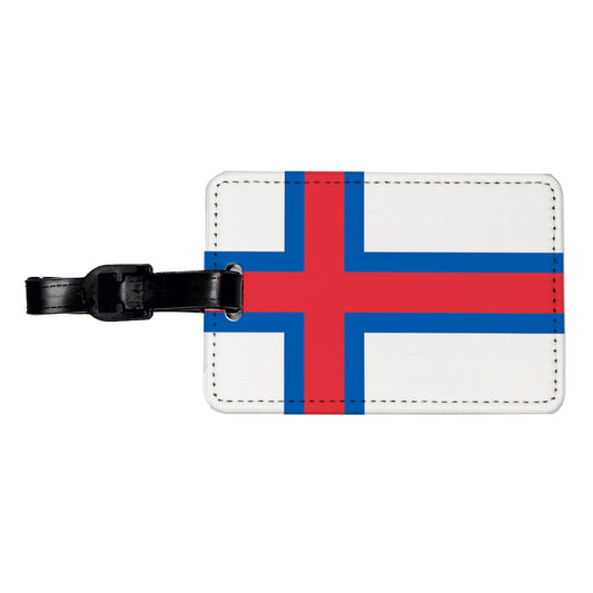 Faroe Islands Country Flag Travel Faux Leather Luggage Tag