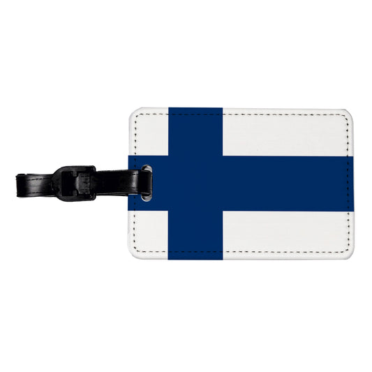 Finland Country Flag Travel Faux Leather Luggage Tag