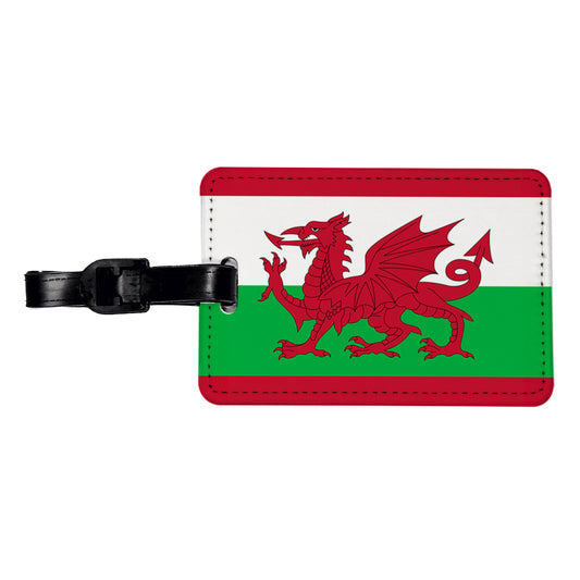 Great Britain Wales Country Flag Travel Faux Leather Luggage Tag