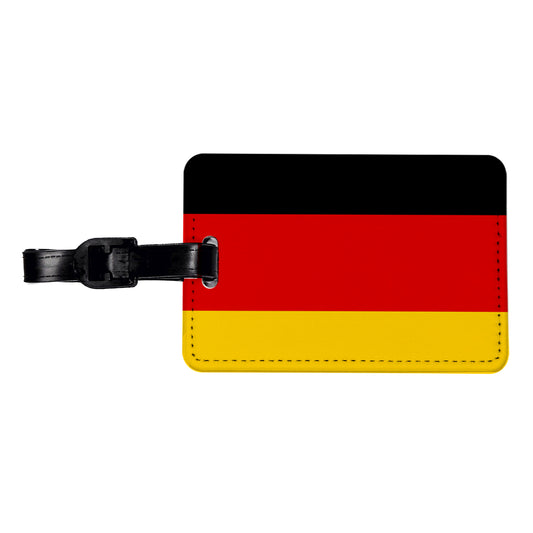 Germany Country Flag Travel Faux Leather Luggage Tag