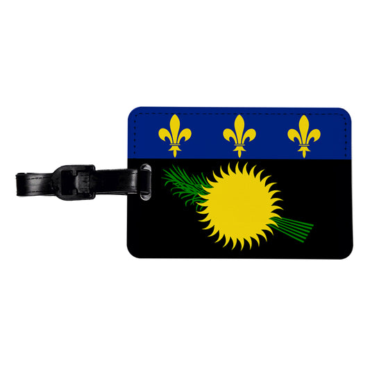Guadeloupe Country Flag Travel Faux Leather Luggage Tag