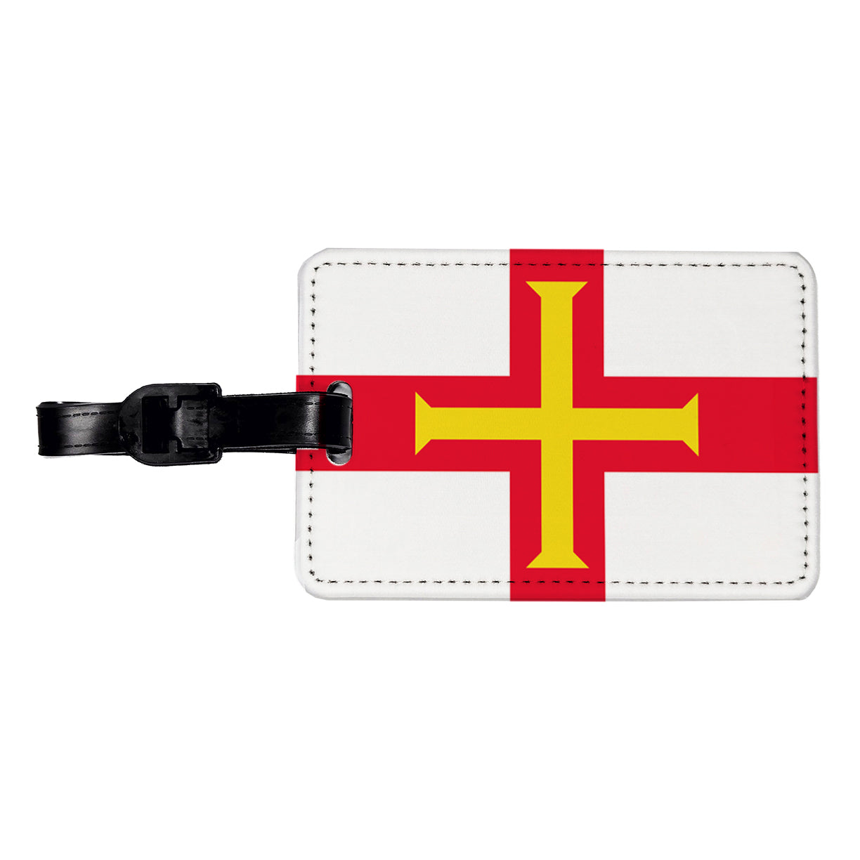 Guernsey Country Flag Travel Faux Leather Luggage Tag