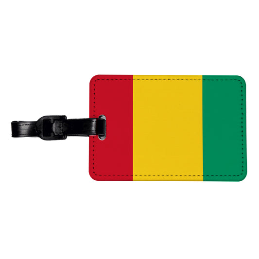 Guinea Country Flag Travel Faux Leather Luggage Tag
