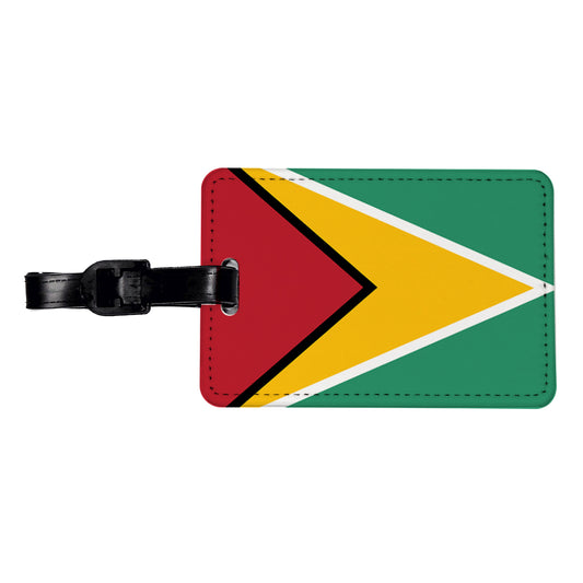 Guyana Country Flag Travel Faux Leather Luggage Tag