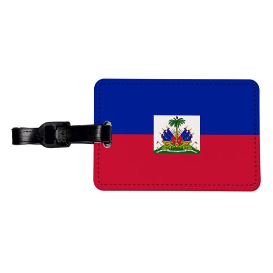 Haiti Country Flag Travel Faux Leather Luggage Tag