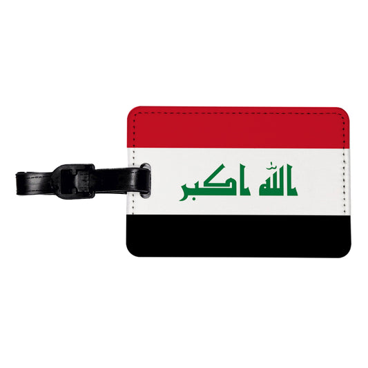 Iraq Country Flag Travel Faux Leather Luggage Tag