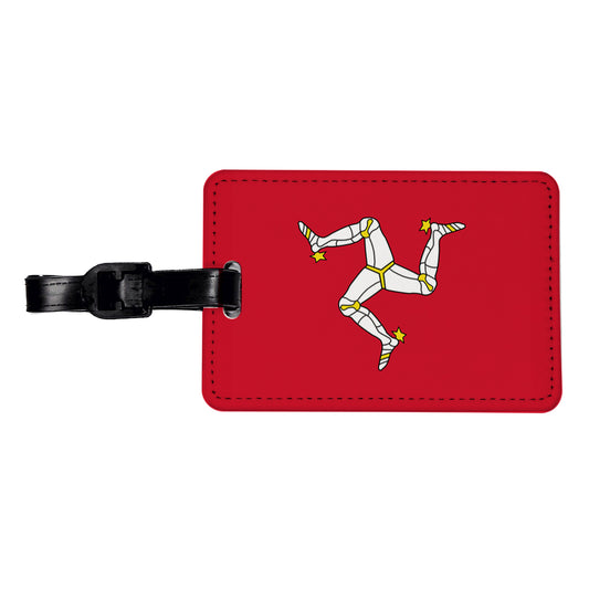Isle of Man Country Flag Travel Faux Leather Luggage Tag