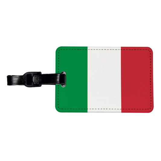Italy Country Flag Travel Faux Leather Luggage Tag