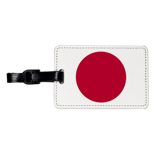 Japan Country Flag Travel Faux Leather Luggage Tag