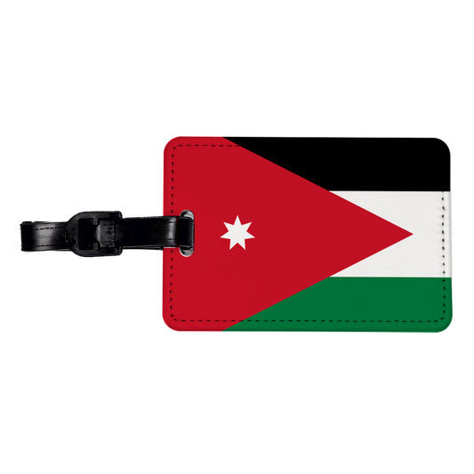 Jordan Country Flag Travel Faux Leather Luggage Tag