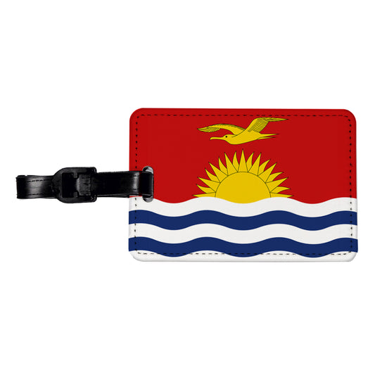 Kiribati Country Flag Travel Faux Leather Luggage Tag