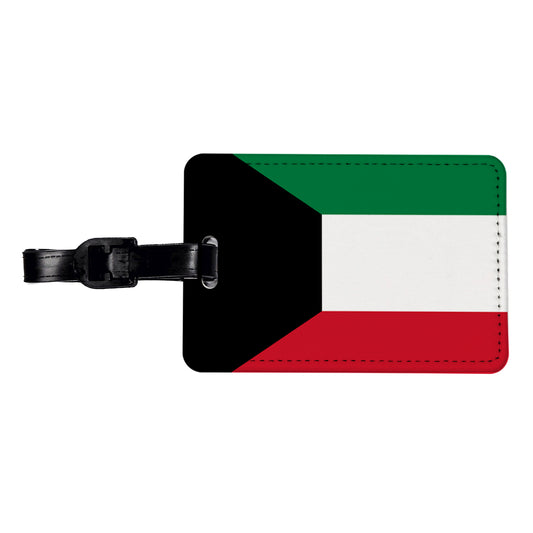 Kuwait Country Flag Travel Faux Leather Luggage Tag