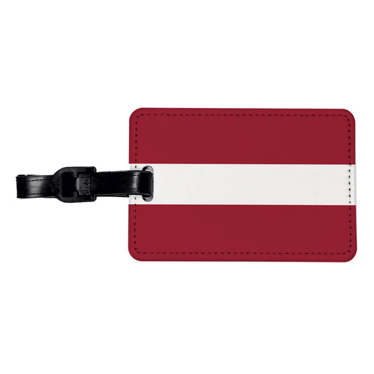 Latvia Country Flag Travel Faux Leather Luggage Tag