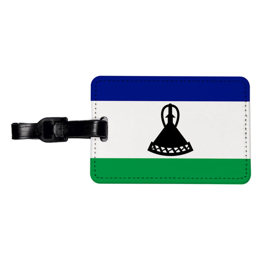 Lesotho Country Flag Travel Faux Leather Luggage Tag