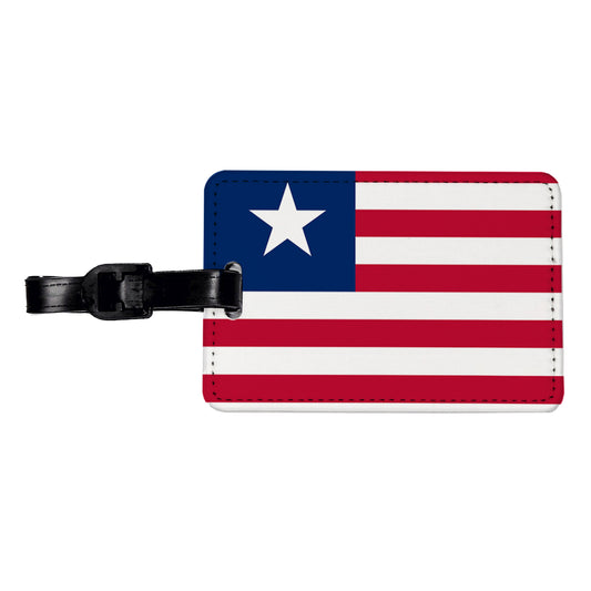 Liberia Country Flag Travel Faux Leather Luggage Tag