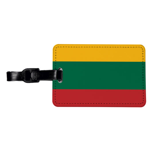 Lithuania Country Flag Travel Faux Leather Luggage Tag