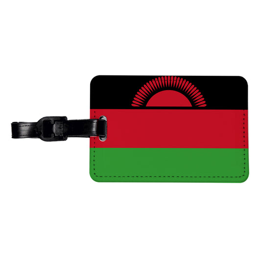 Malawi Country Flag Travel Faux Leather Luggage Tag